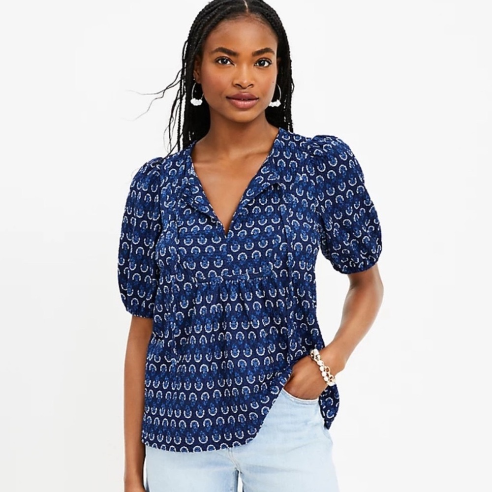 Loft blue top